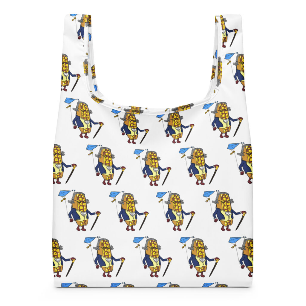 Shopping bag - The Cheesesteak Life - Cheesey Ben Franklin - Extra Cheesey