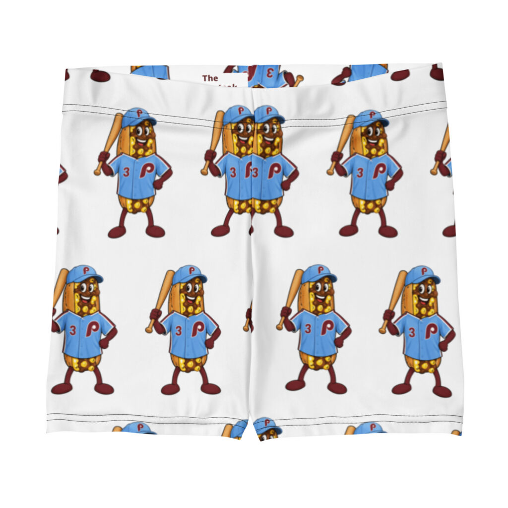 Yoga Shorts - The Cheesesteak Life - Cheesey Phillies Fan - Extra Cheesey
