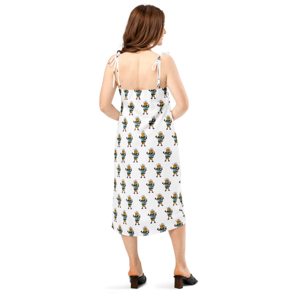 Tie-strap midi dress - The Cheesesteak Life - Cheesey Eagles Fan new