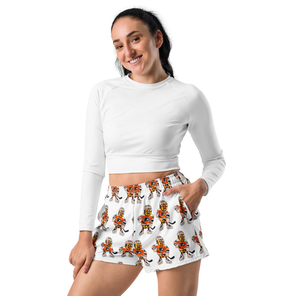 Women's Athletic Shorts - The Cheesesteak Life - Cheesey Flyers Fan - Extra Cheesey