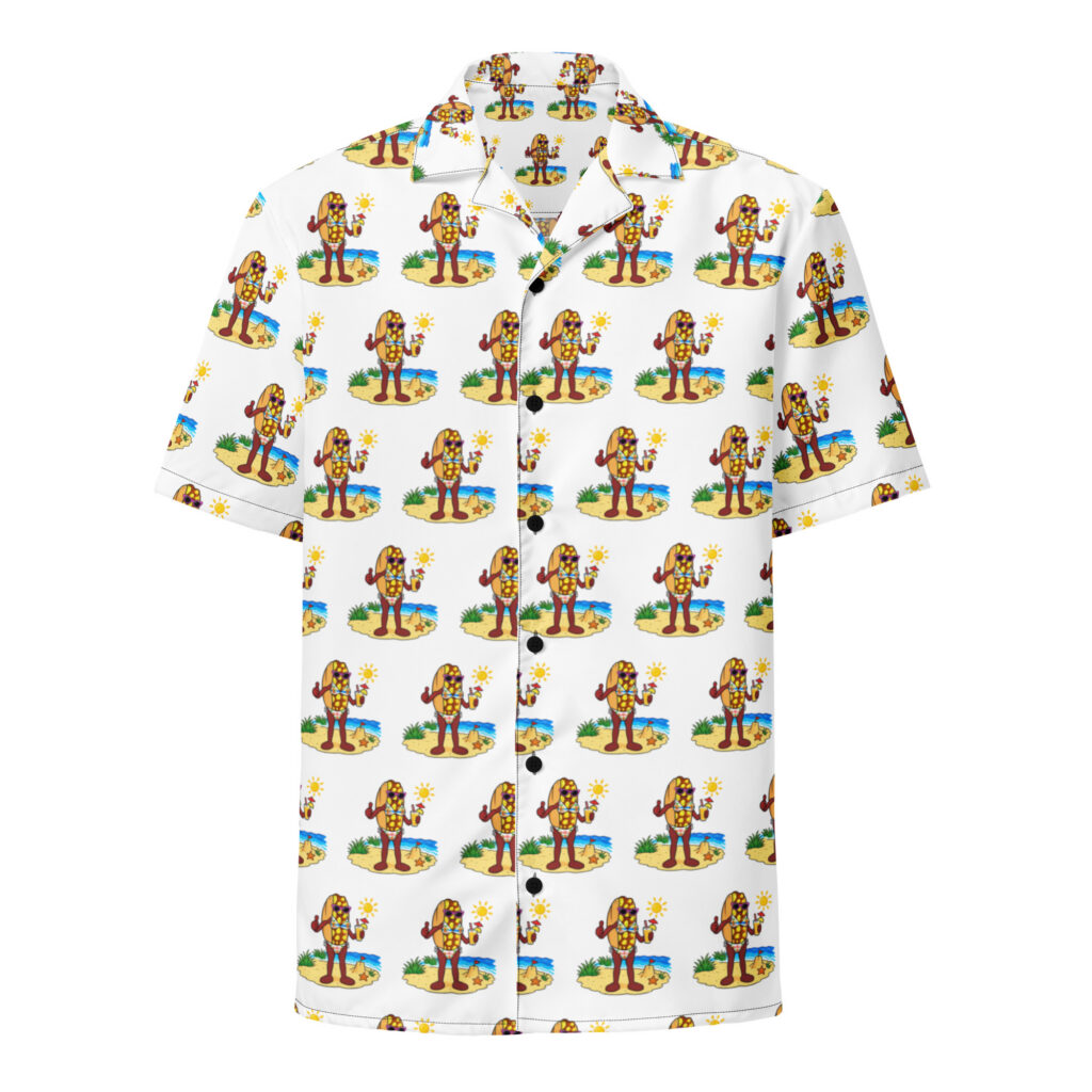 Button shirt - The Cheesesteak Life - Ms. Cheesey's Beach - Extra Cheesey