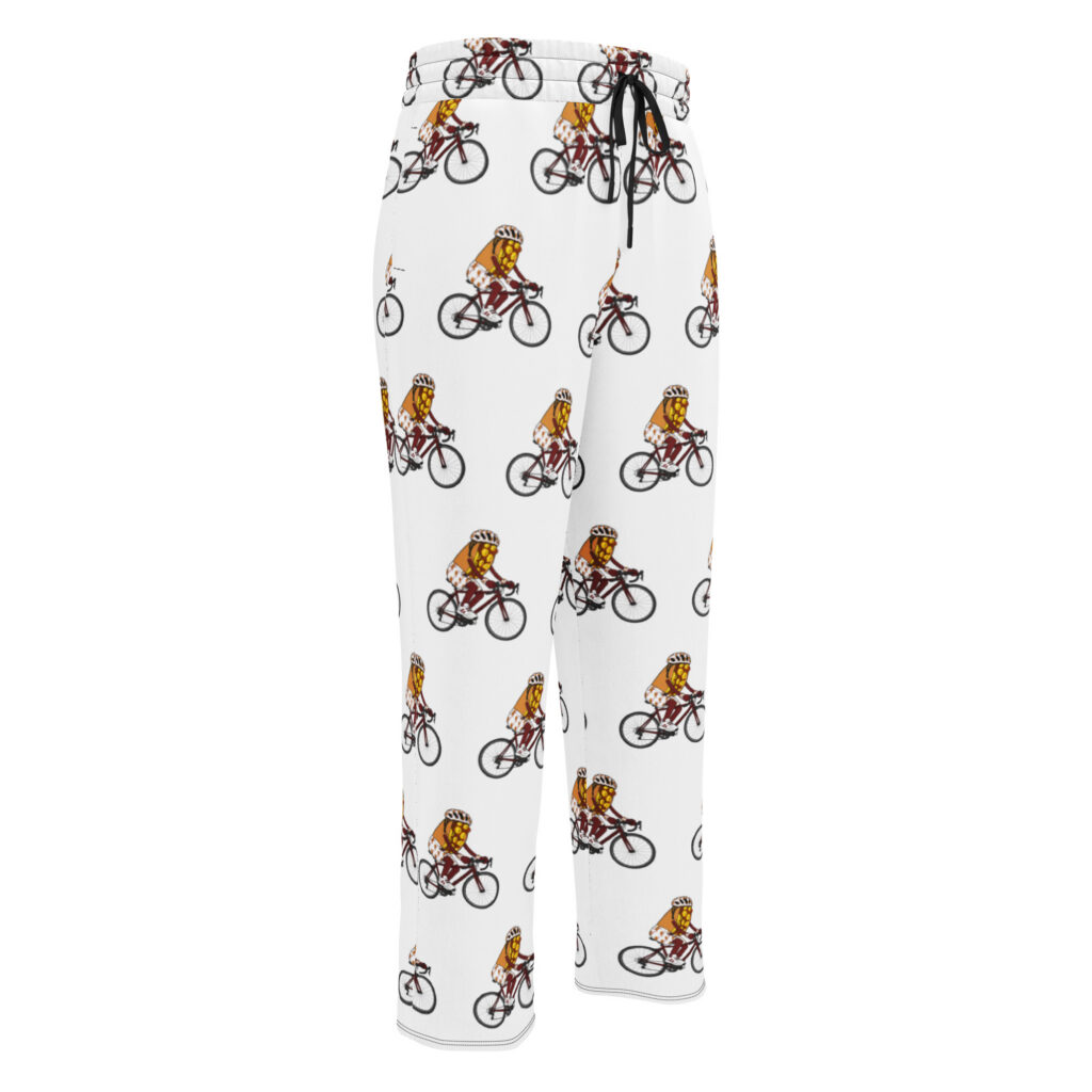 Wide-leg joggers - The Cheesesteak Life - Cheesey Bicyclist - Extra Cheesey
