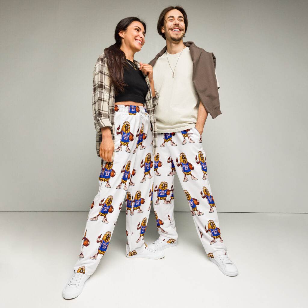 Wide-leg joggers - The Cheesesteak Life - Cheesey Sixers Fan - Extra Cheesey