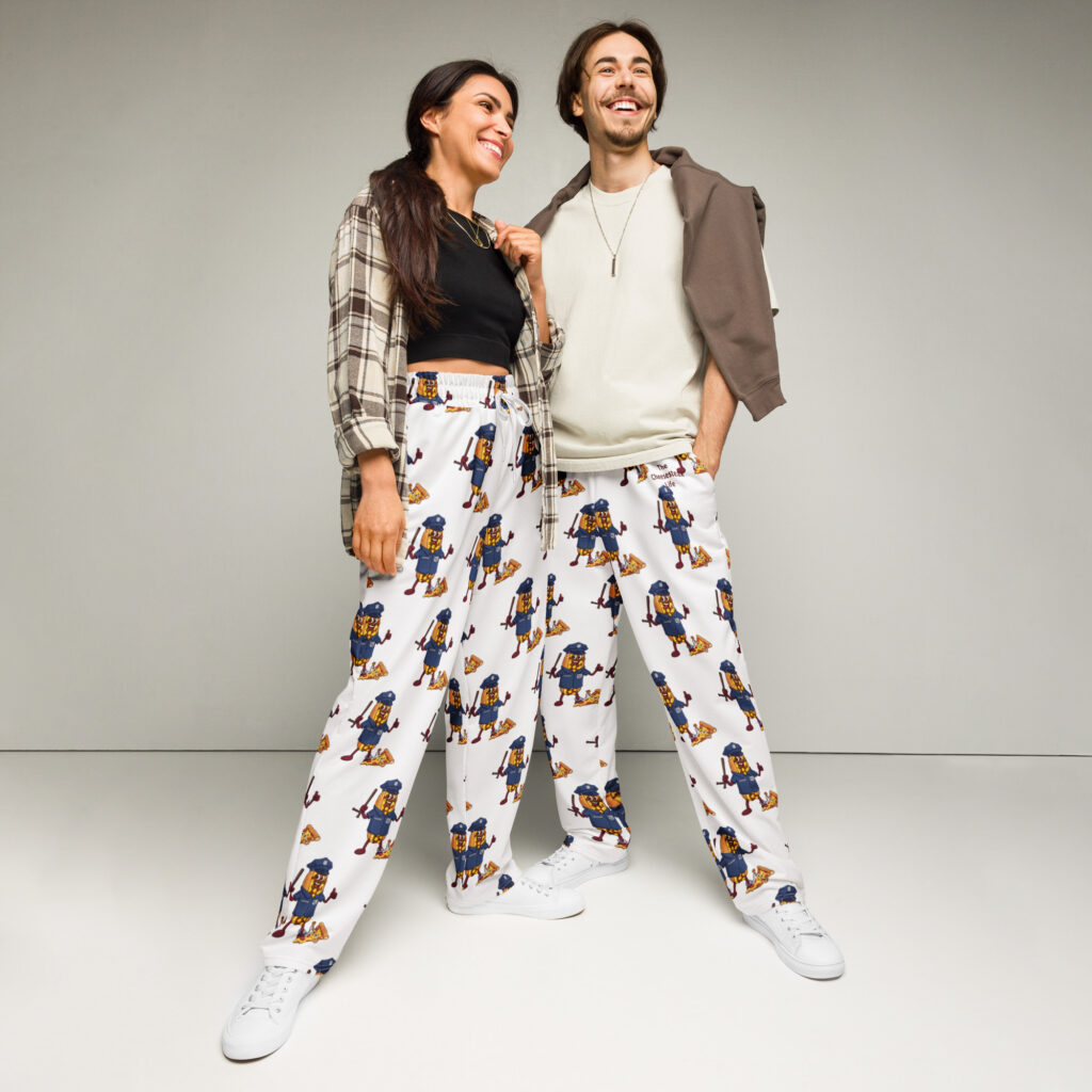 Wide-leg joggers - The Cheesesteak Life - Cheesey Police - Extra Cheesey