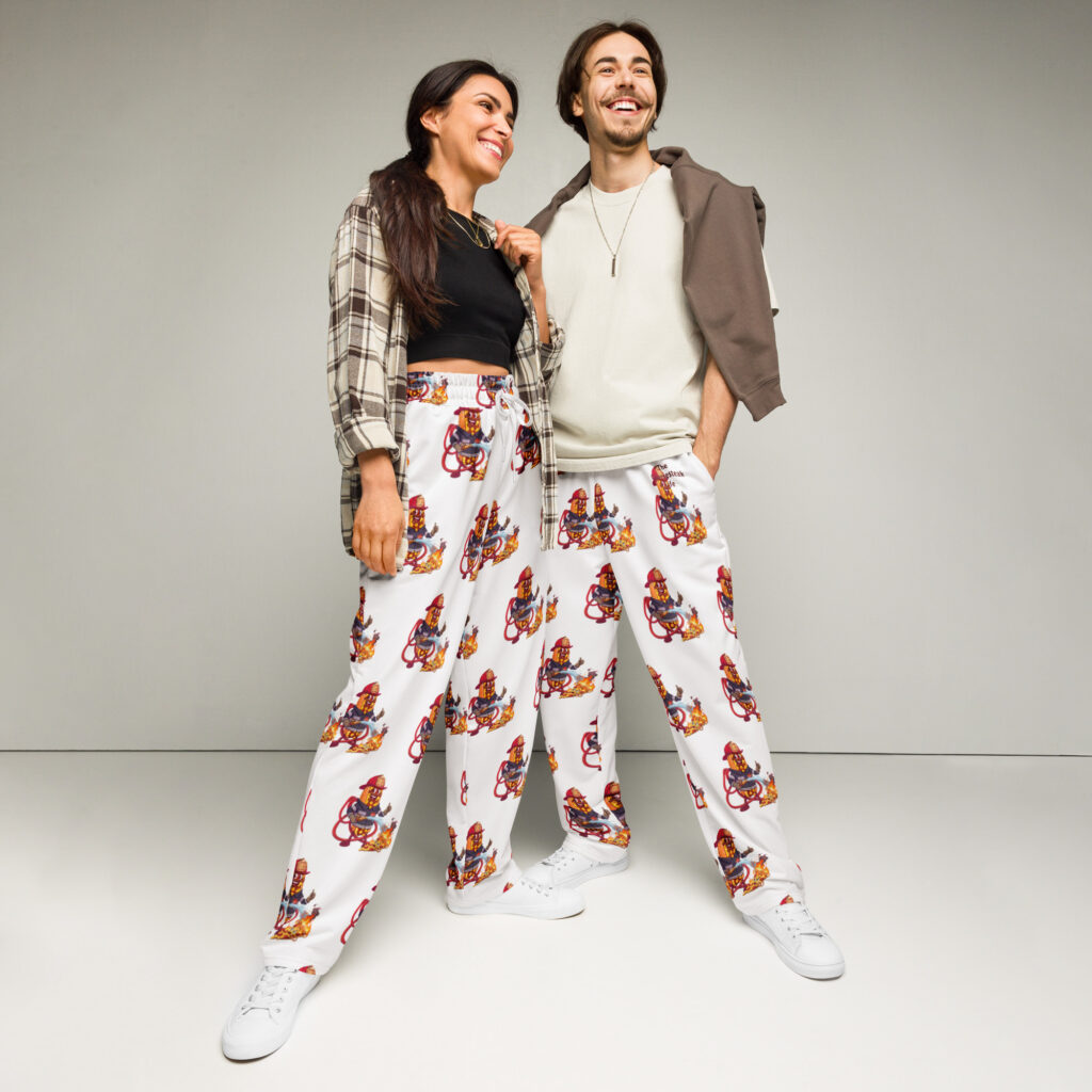 Wide-leg joggers - The Cheesesteak Life - Cheesey Fire - Extra Cheesey