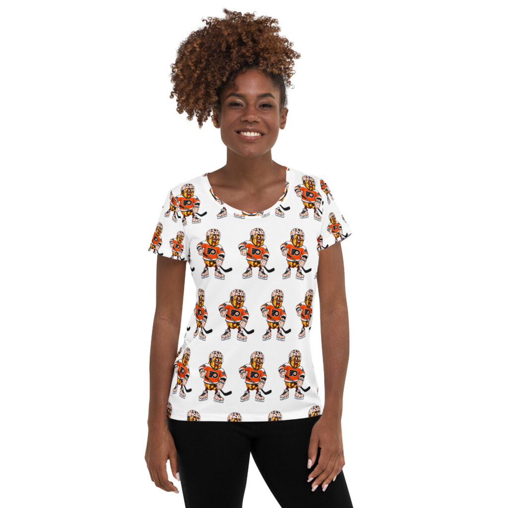 Women's athletic t-shirt - The Cheesesteak Life - Cheesey Flyers Fan - Extra Cheesey