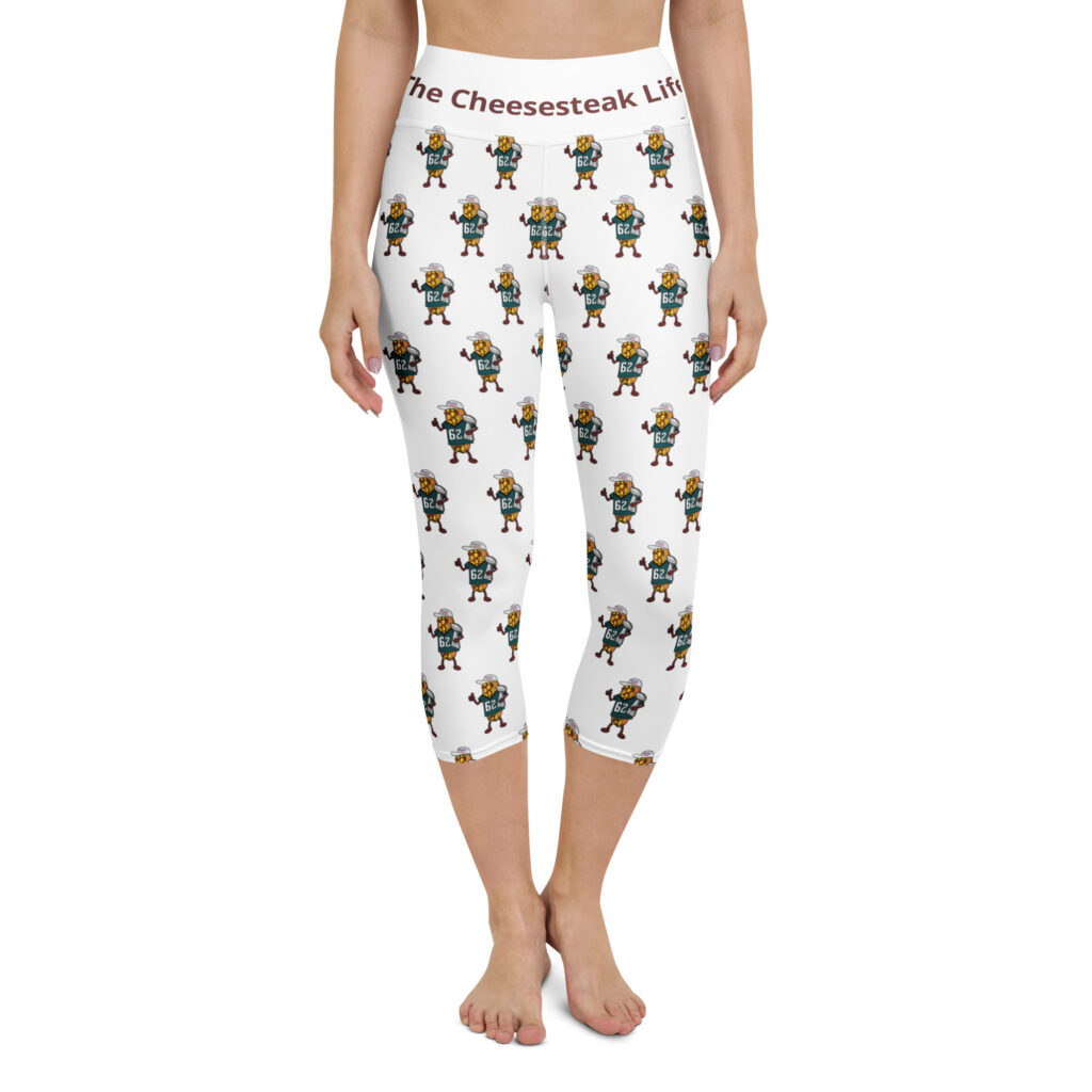 Yoga Capri Leggings - The Cheesesteak Life - Cheesey Eagles Fan new