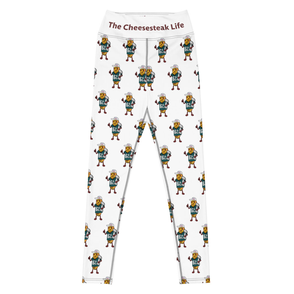 Yoga Leggings - The Cheesesteak Life - Cheesey Eagles Fan 2 - Extra Cheesey
