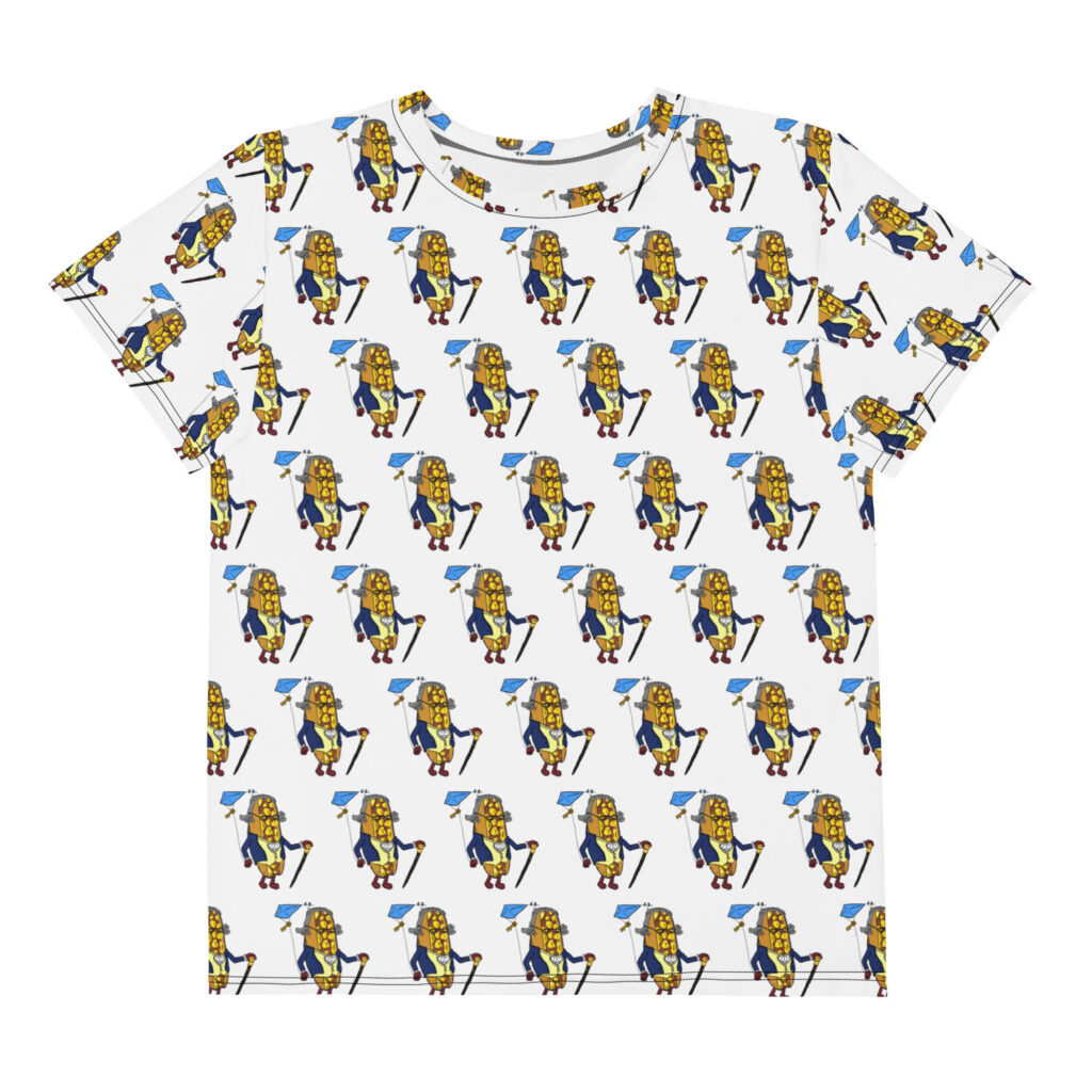 Youth (8-20) crew neck t-shirt - The Cheesesteak Life - Cheesey Ben Franklin - Extra Cheesey