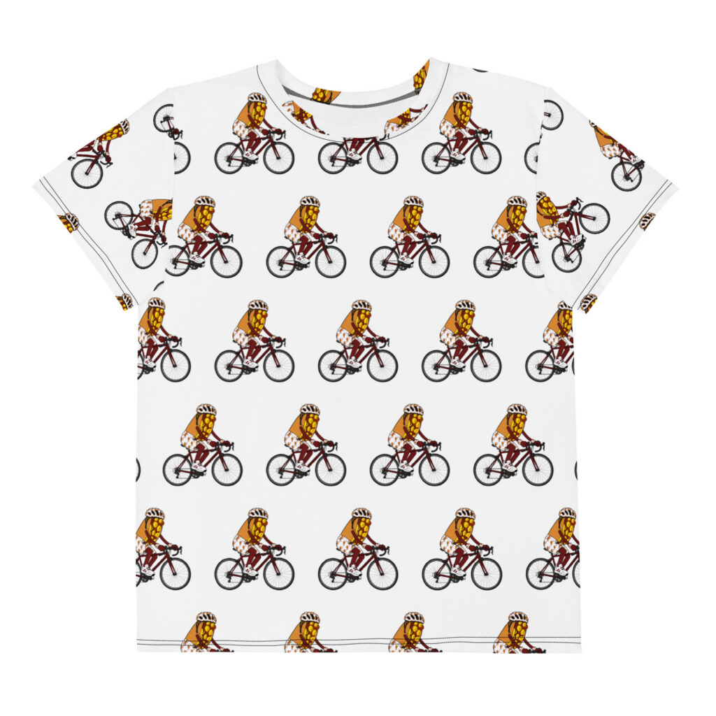 Youth (8-20) crew neck t-shirt - The Cheesesteak Life - Cheesey Bicyclist - Extra Cheesey