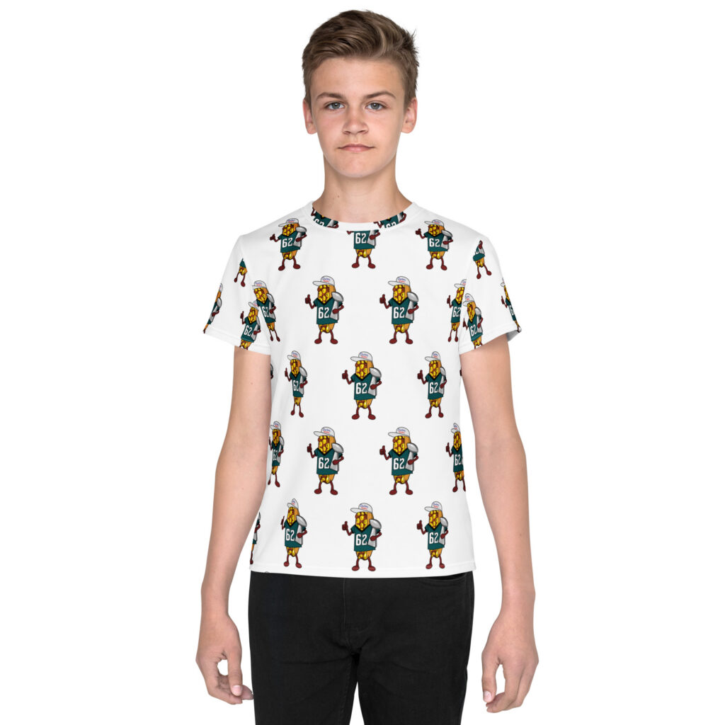 Youth (8-20) crew neck t-shirt - The Cheesesteak Life - Cheesey Eagles Fan - Extra Cheesey