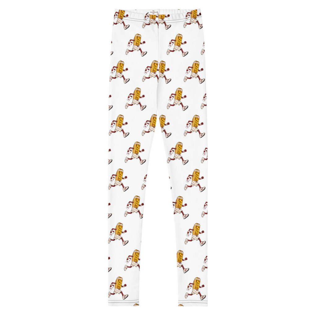 Youth (8-20) Leggings - The Cheesesteak Life - Cheesey Runner - Extra Cheesey