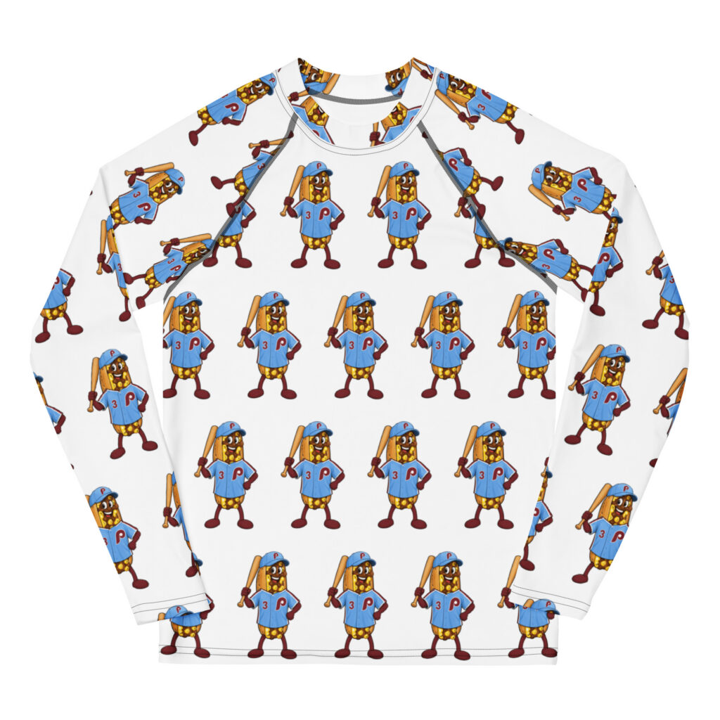 Youth (8-20) Rash Guard - The Cheesesteak Life - Cheesey Phillies Fan - Extra Cheesey