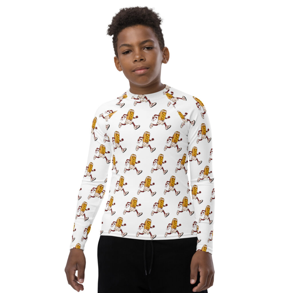 Youth (8-20) Rash Guard - The Cheesesteak Life - Cheesey Runner - Extra Cheesey