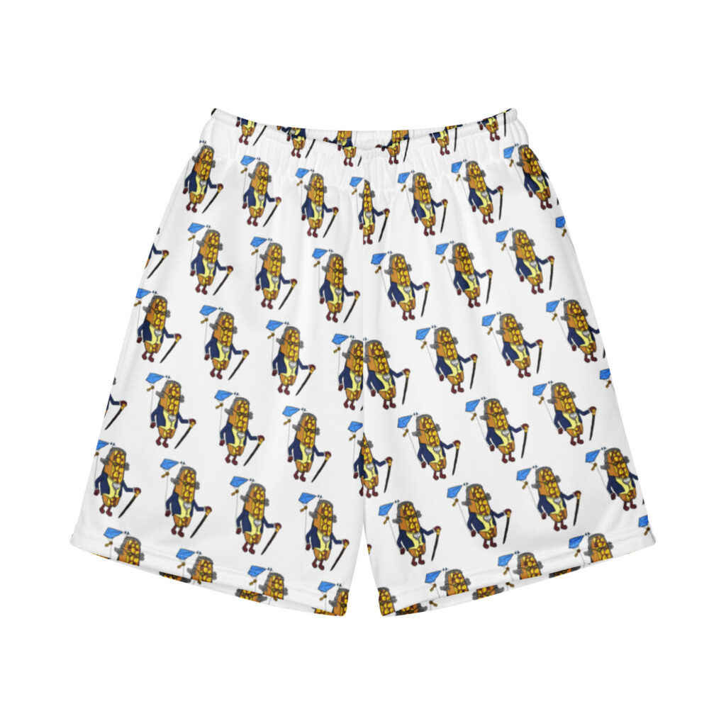 Youth (8-20) Recycled Mesh Shorts - The Cheesesteak Life - Cheesey Ben Franklin - Extra Cheesey
