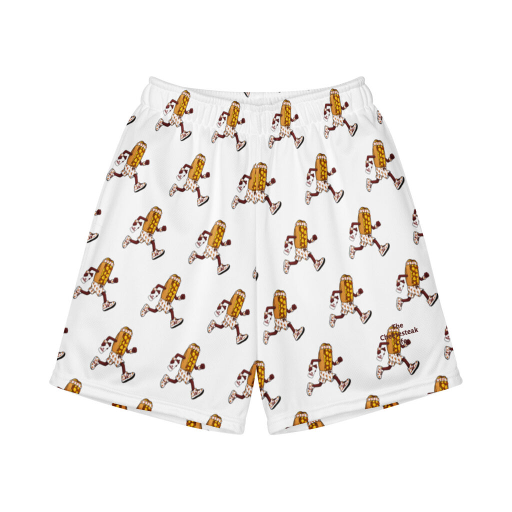 Youth (8-20) Recycled Mesh Shorts - The Cheesesteak Life - Cheesey Runner - Extra Cheesey