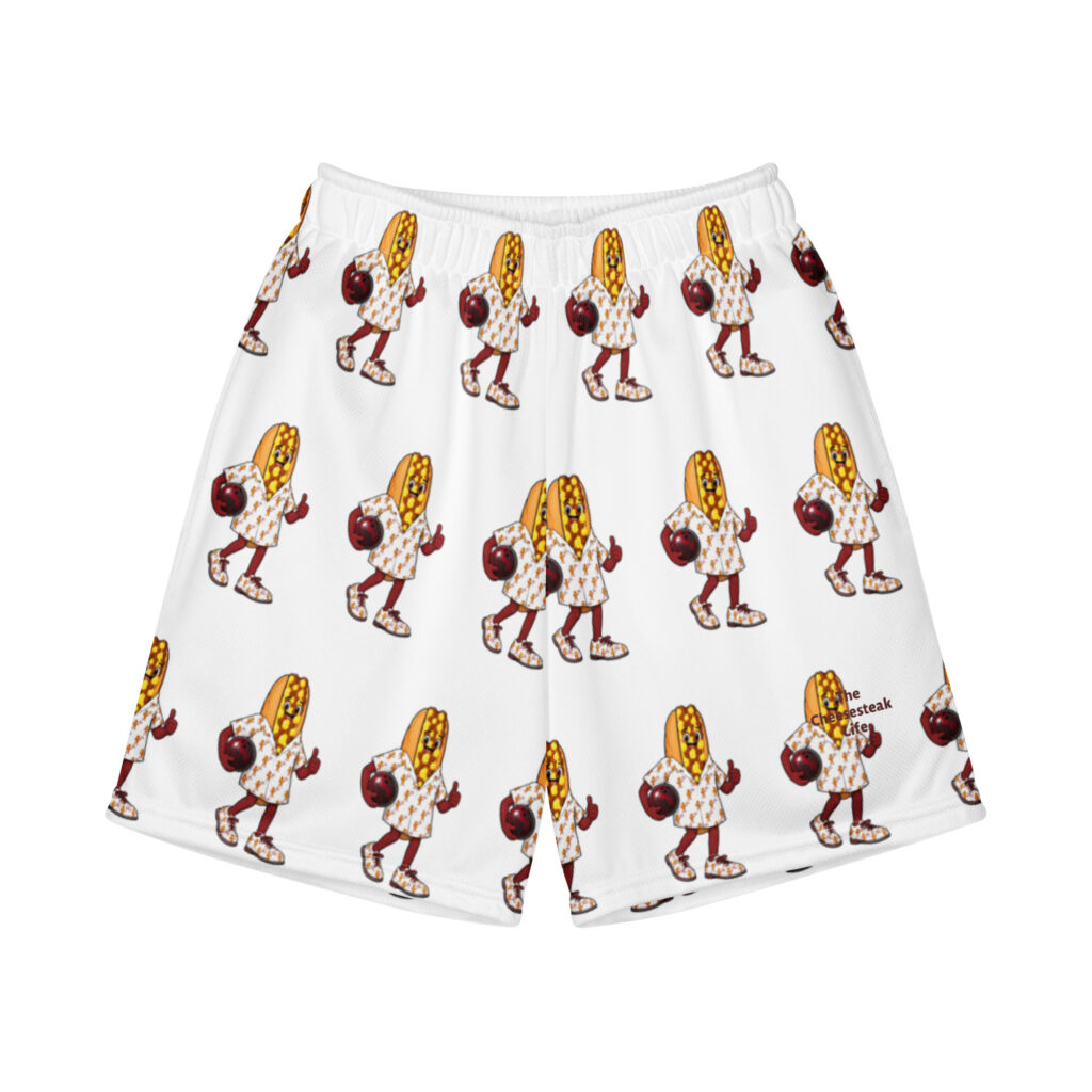 Youth (8-20) Recycled Mesh Shorts - The Cheesesteak Life - Cheesey Bowler - Extra Cheesey