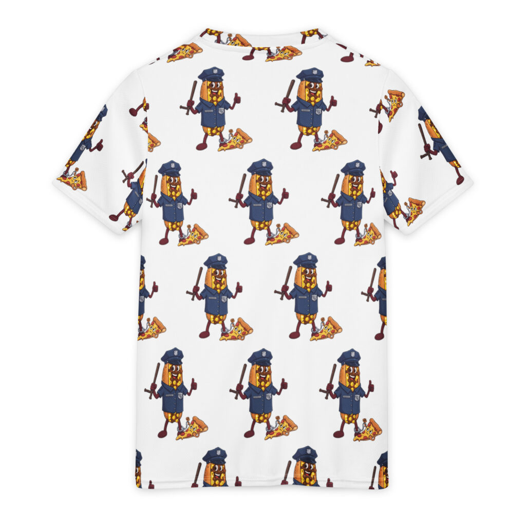Youth Recycled Sports Jersey - The Cheesesteak Life - Cheesey Police - Extra Cheesey