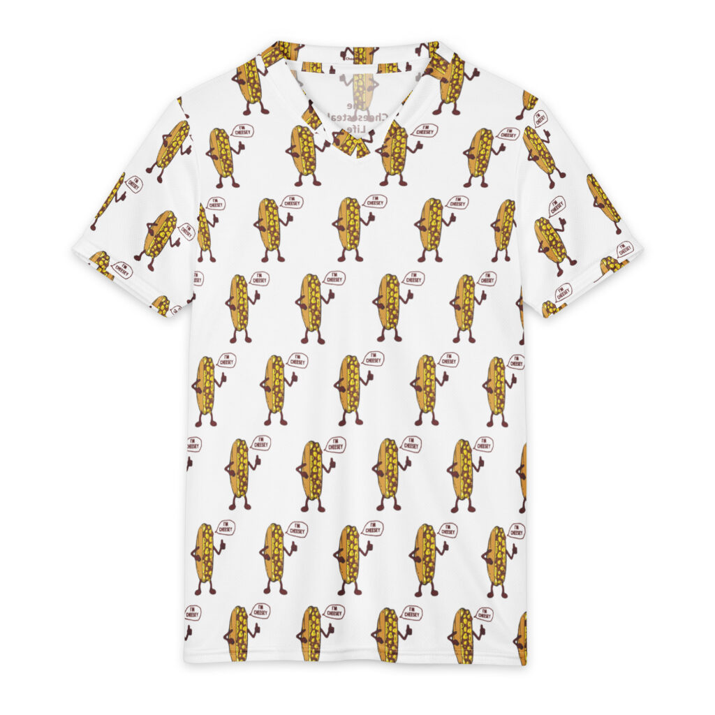 Youth Recycled Sports Jersey - The Cheesesteak Life - Mr. Cheesey - Extra Cheesey