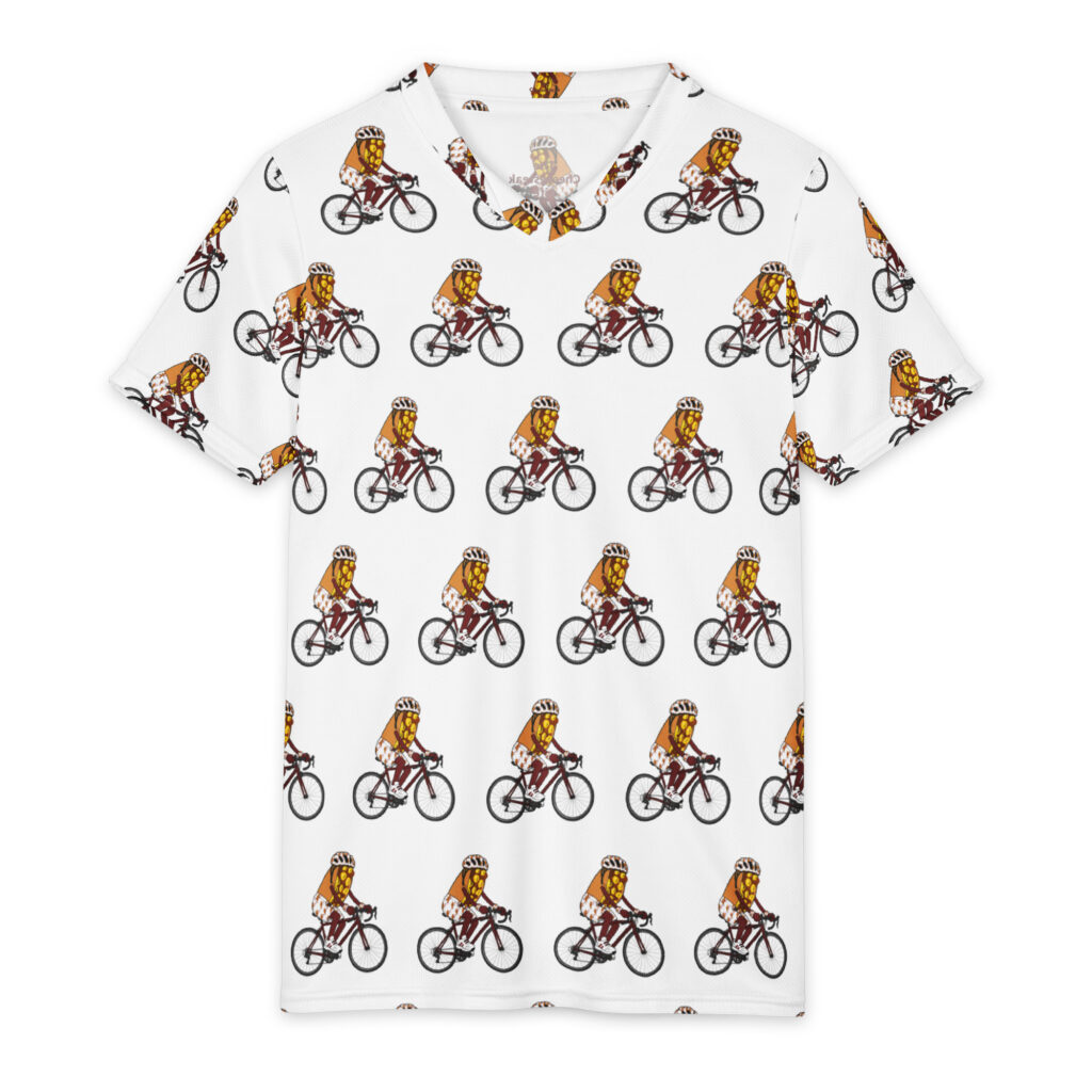 Youth Recycled Sports Jersey - The Cheesesteak Life - Cheesey Bicyclist - Extra Cheesey