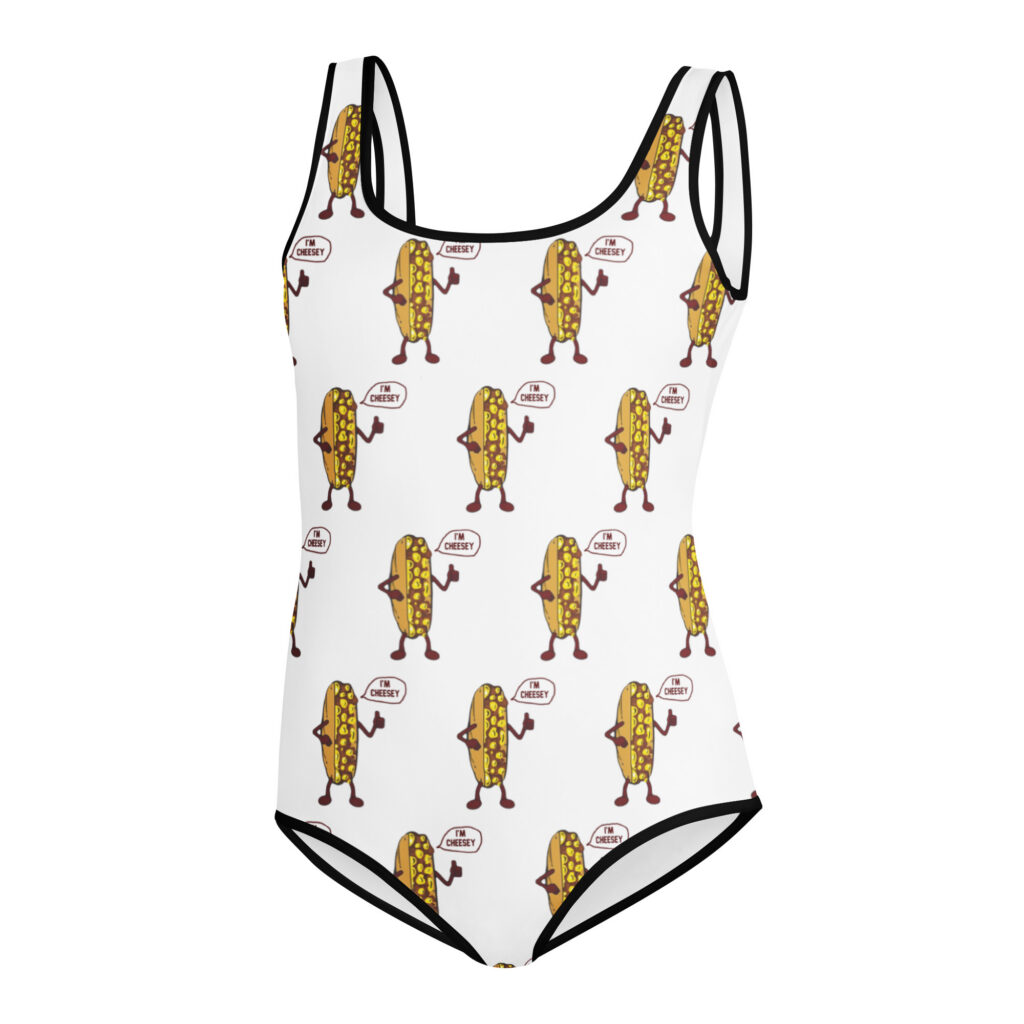 Youth Swimsuit - The Cheesesteak Life - Mr. Cheesey - Extra Cheesey