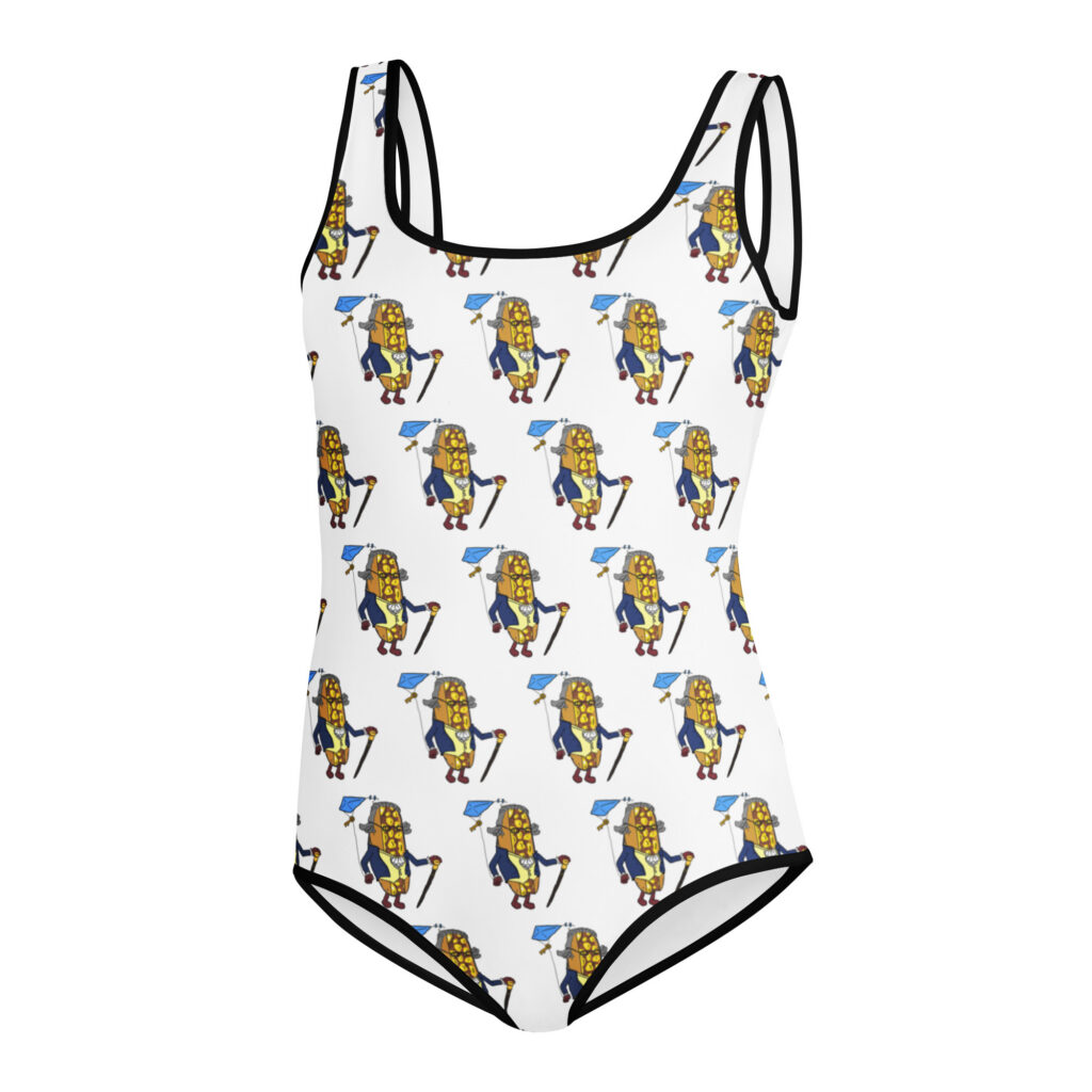Youth Swimsuit - The Cheesesteak Life - Cheesey Ben Franklin - Extra Cheesey