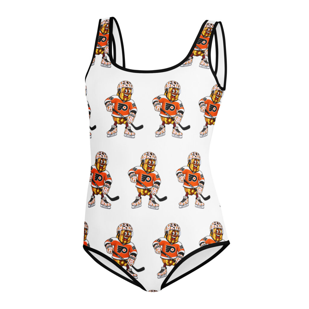 Girl's Youth Swimsuit - The Cheesesteak Life - Cheesey Flyers Fan - Extra Cheesey
