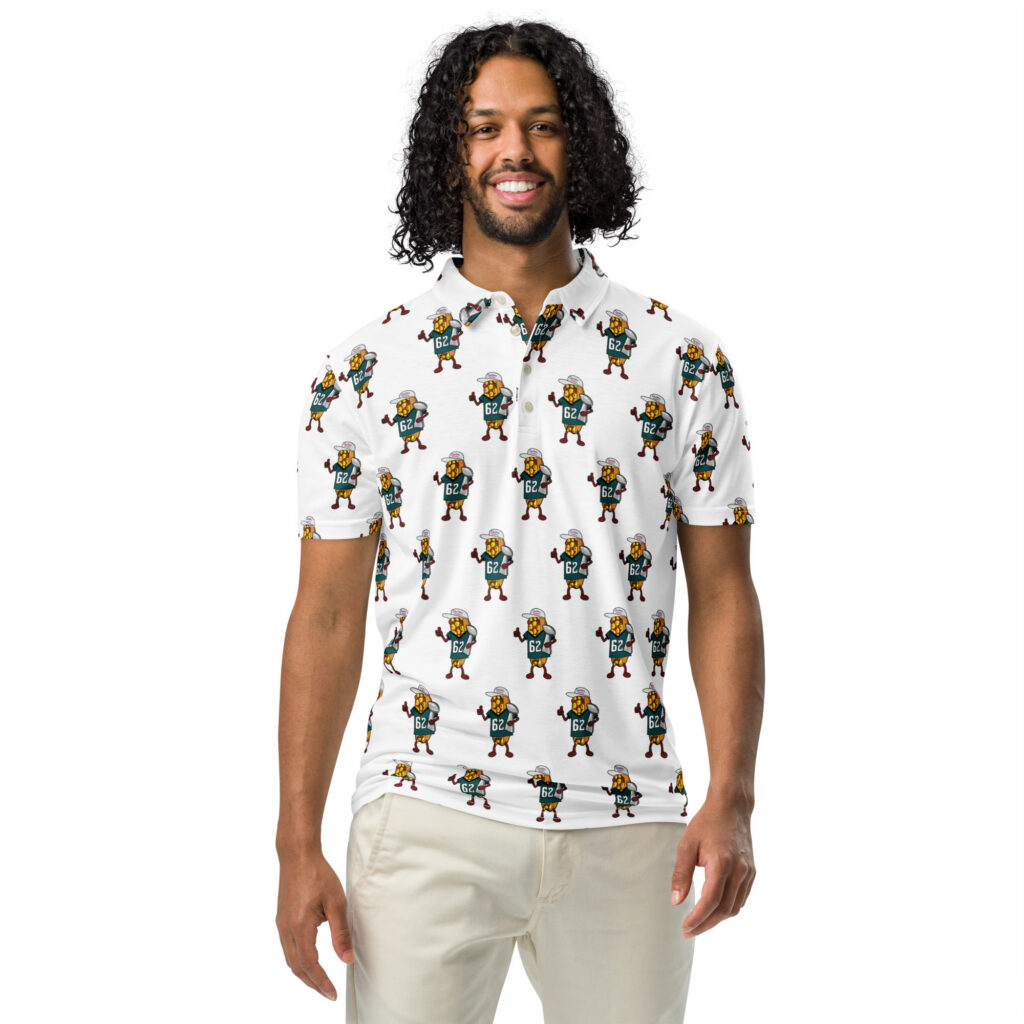 Men’s slim fit polo - The Cheesesteak Life - Cheesey Eagles Fan new