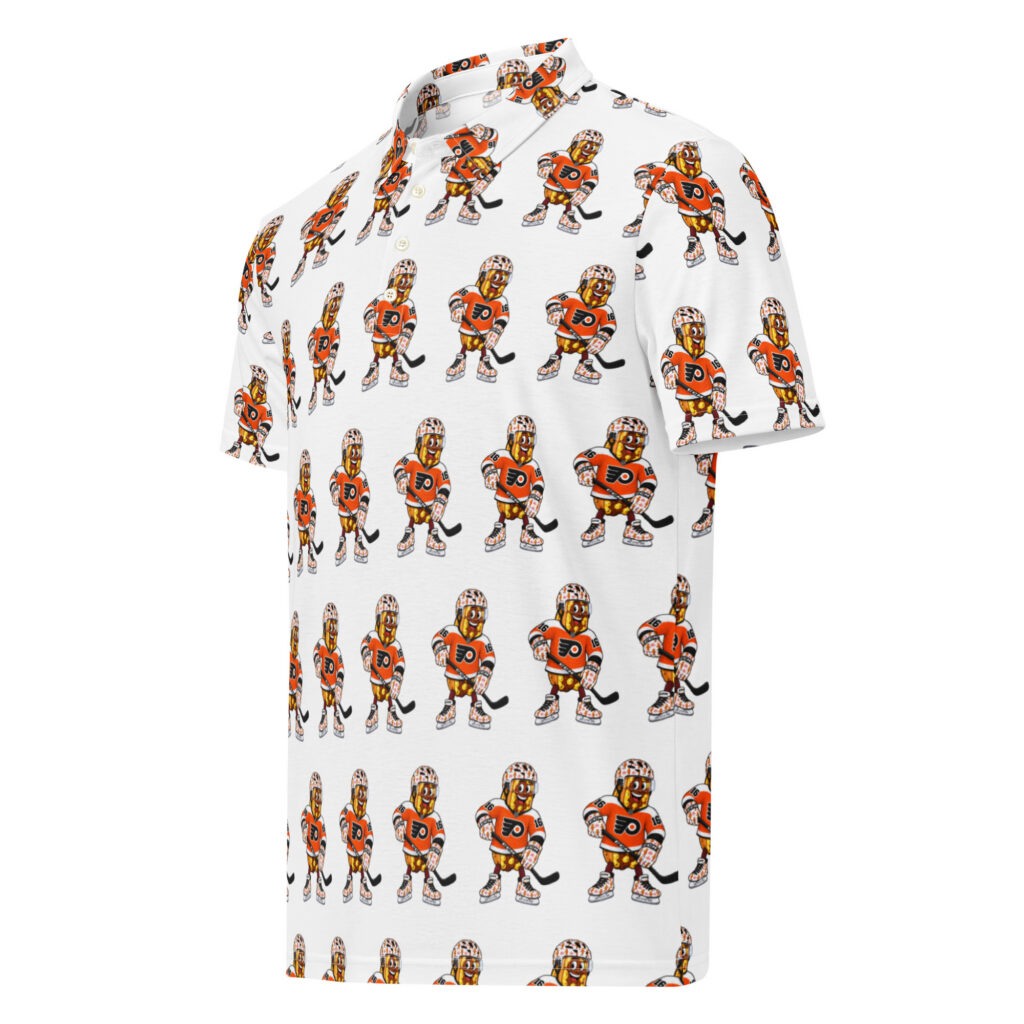 Men’s slim fit polo - The Cheesesteak Life - Cheesey Flyers Fan - Extra Cheesey