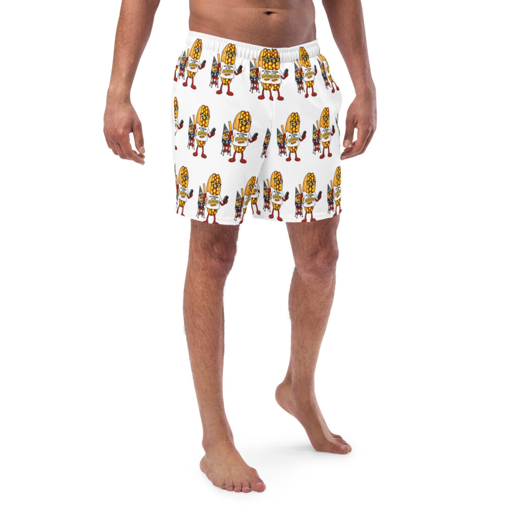 Men's Recycled Swim Trunks - The Cheesesteak Life - Cheesey Teacher - Extra Cheesey