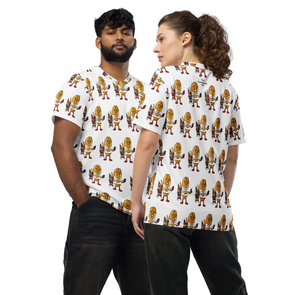 Recycled unisex sports jersey - The Cheesesteak Life - Cheesey Teacher - Extra Cheesey