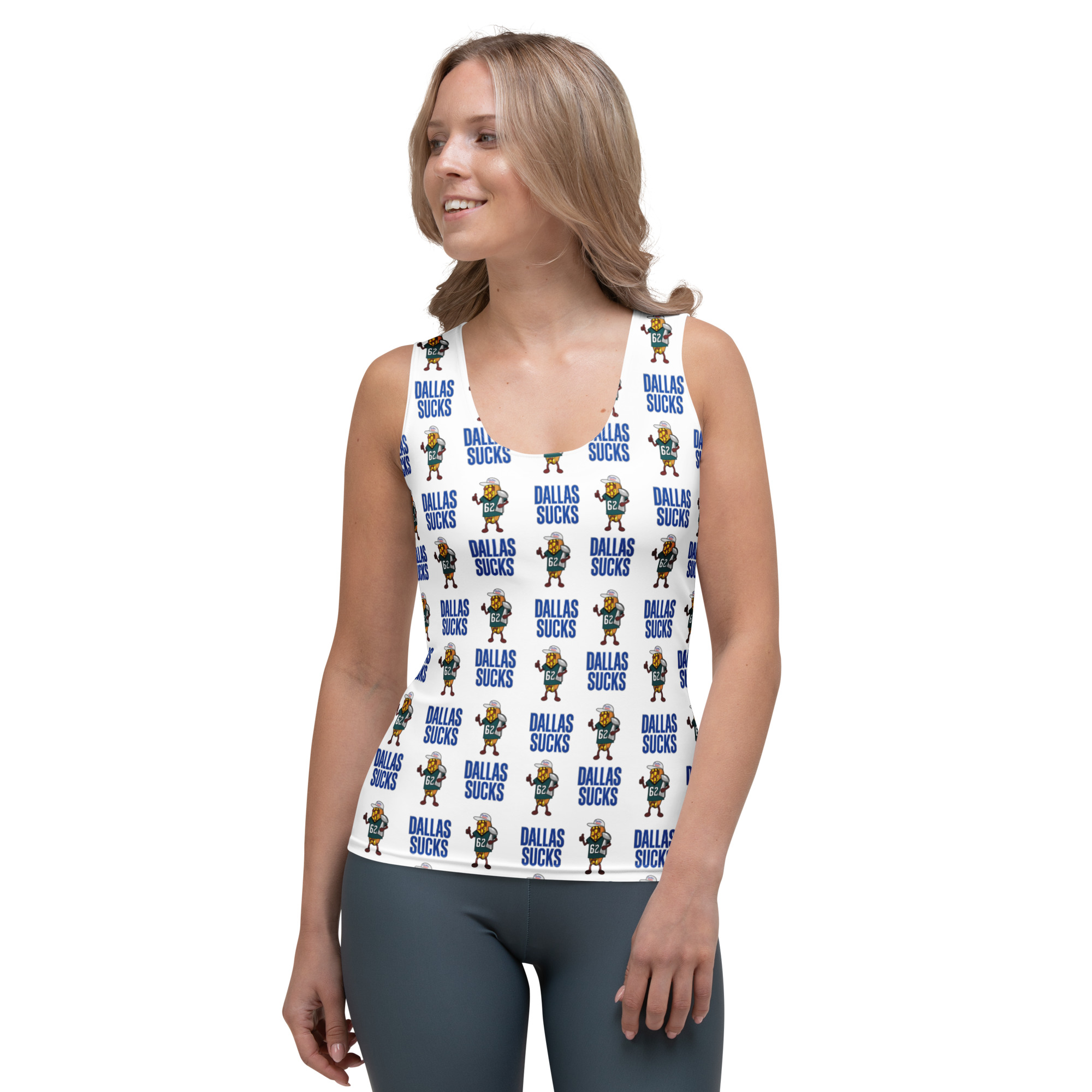 Women's Tank Top - The Cheesesteak Life - Cheesey Eagles Fan - Dallas Sucks - Lil - Extra Cheesey - Image 2
