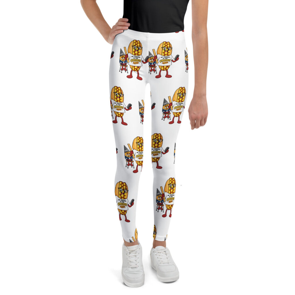Youth (8-20) Leggings - The Cheesesteak Life - Cheesey Teacher - Extra Cheesey