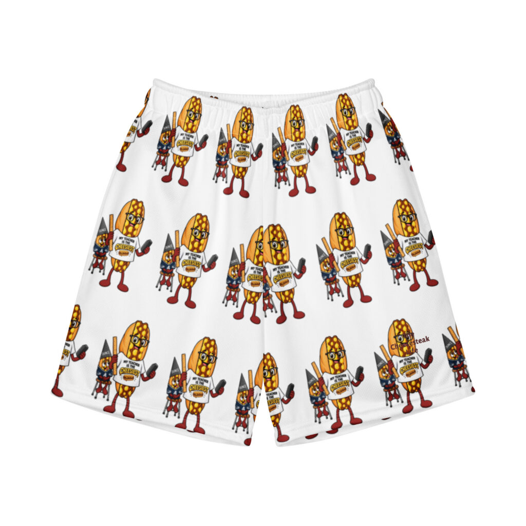 Youth Recycled Mesh Shorts - The Cheesesteak Life - Cheesey Teacher - Extra Cheesey